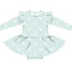 Dear Butterfly - Long Sleeve Twirl Skirt Bodysuit Milk & Baby
