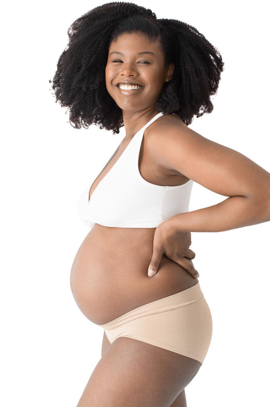 Bamboo Maternity & Postpartum Panties - 2 Pack black & beige