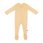 Larkspur Baby Zip Footie in Golden Sand | Milk & Baby