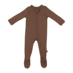 Larkspur Baby Zip Footie in Chestnut | Milk & Baby