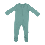 Larkspur Baby Zip Footie in Jade | Milk & Baby
