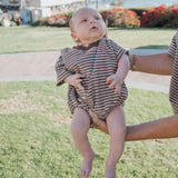 Cola Stripe | Terry T-Shirt Romper