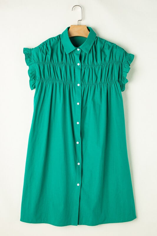 Gretchen Button Up Short Dress | Milk & Baby