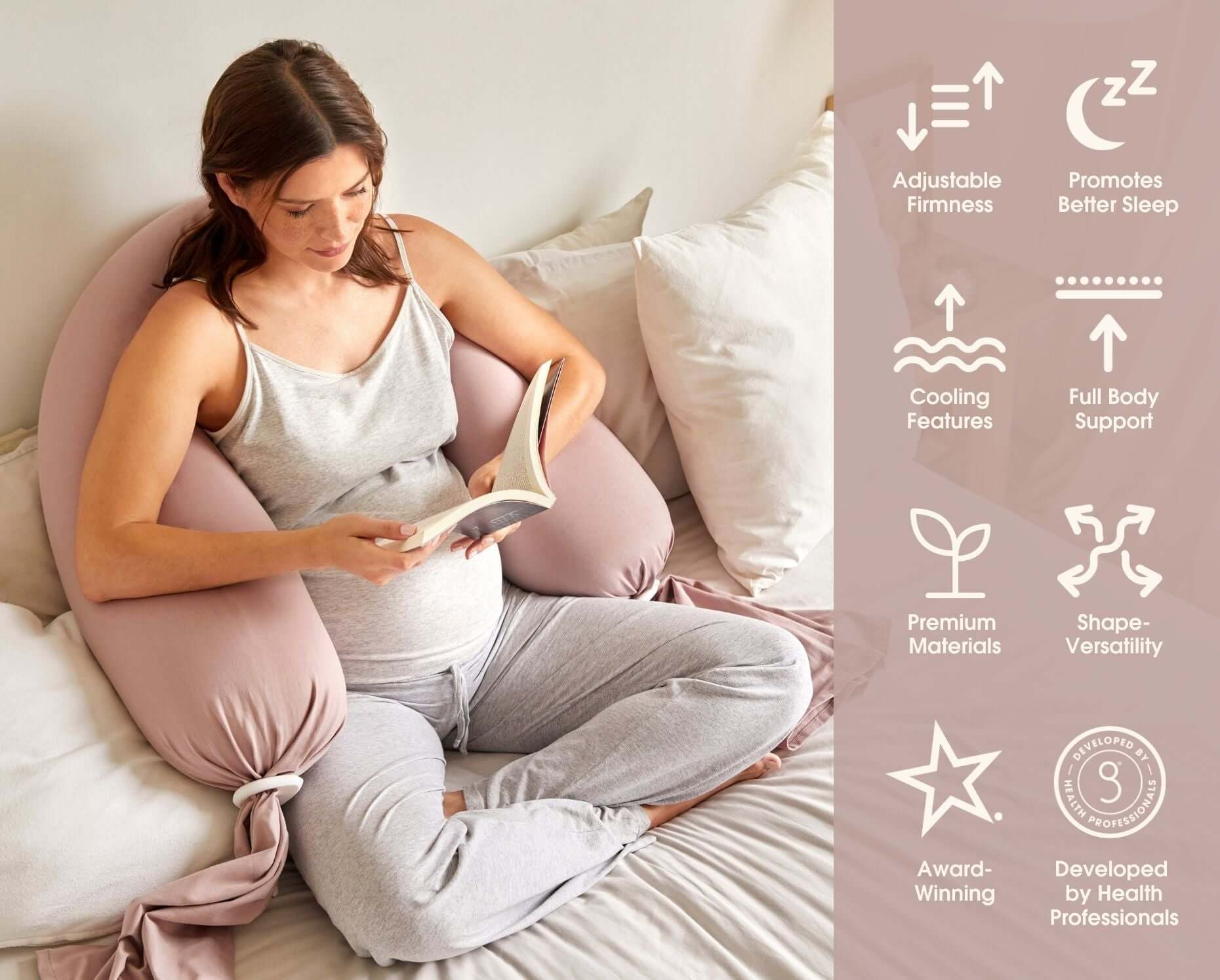 Nursing & Pregnancy Pillow | Dusty Pink | Milk & Baby
