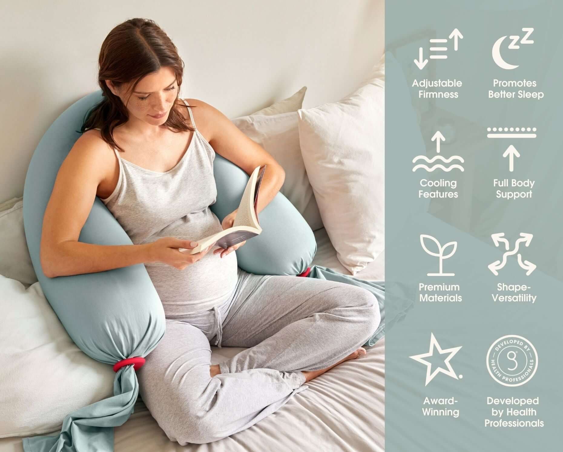 Nursing & Pregnancy Pillow | Eucalyptus | Milk & Baby