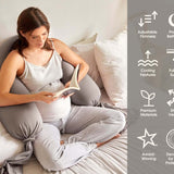 Nursing & Pregnancy Pillow | Stone | Milk & Baby