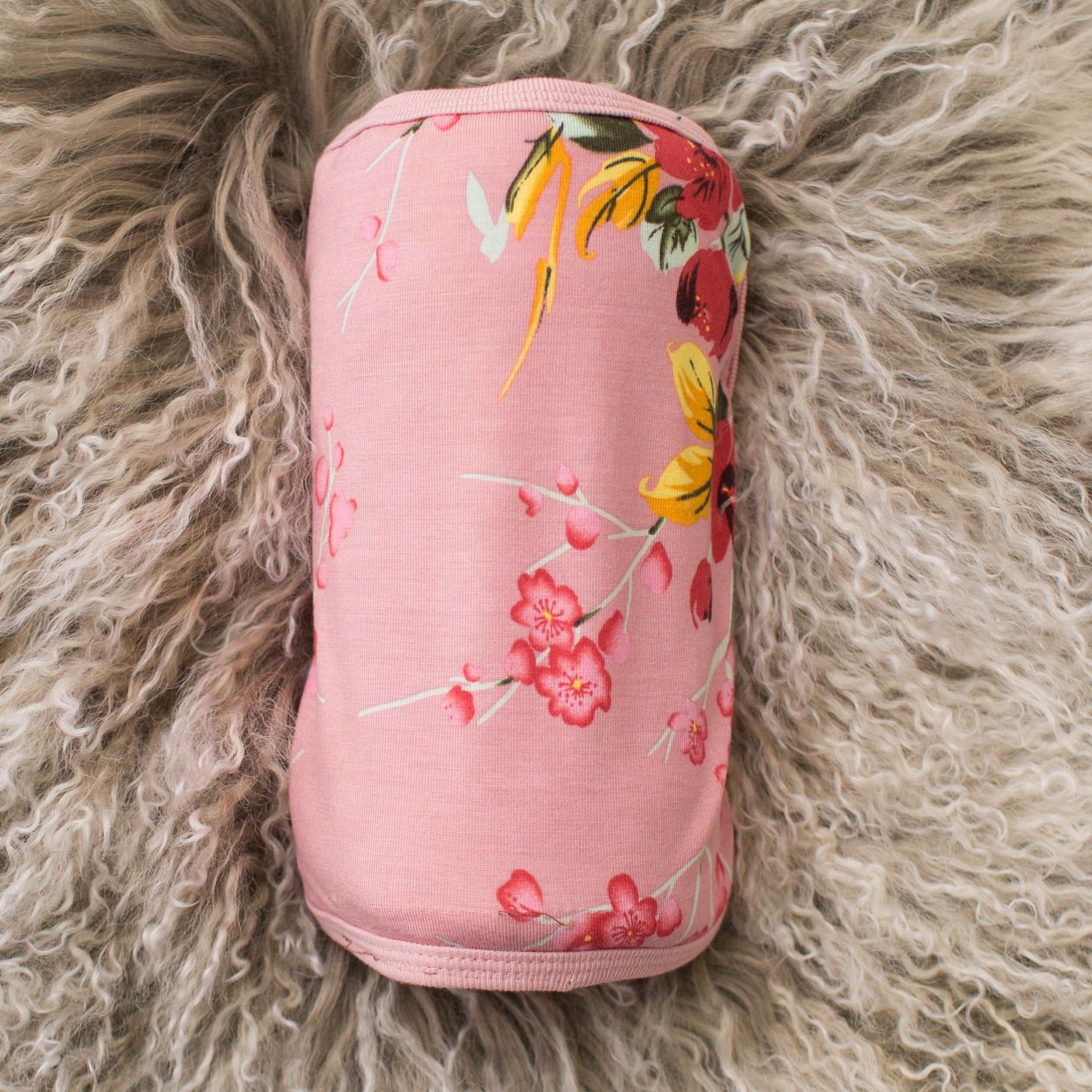 Cherry Blossom Rose Swaddle | Milk & Baby
