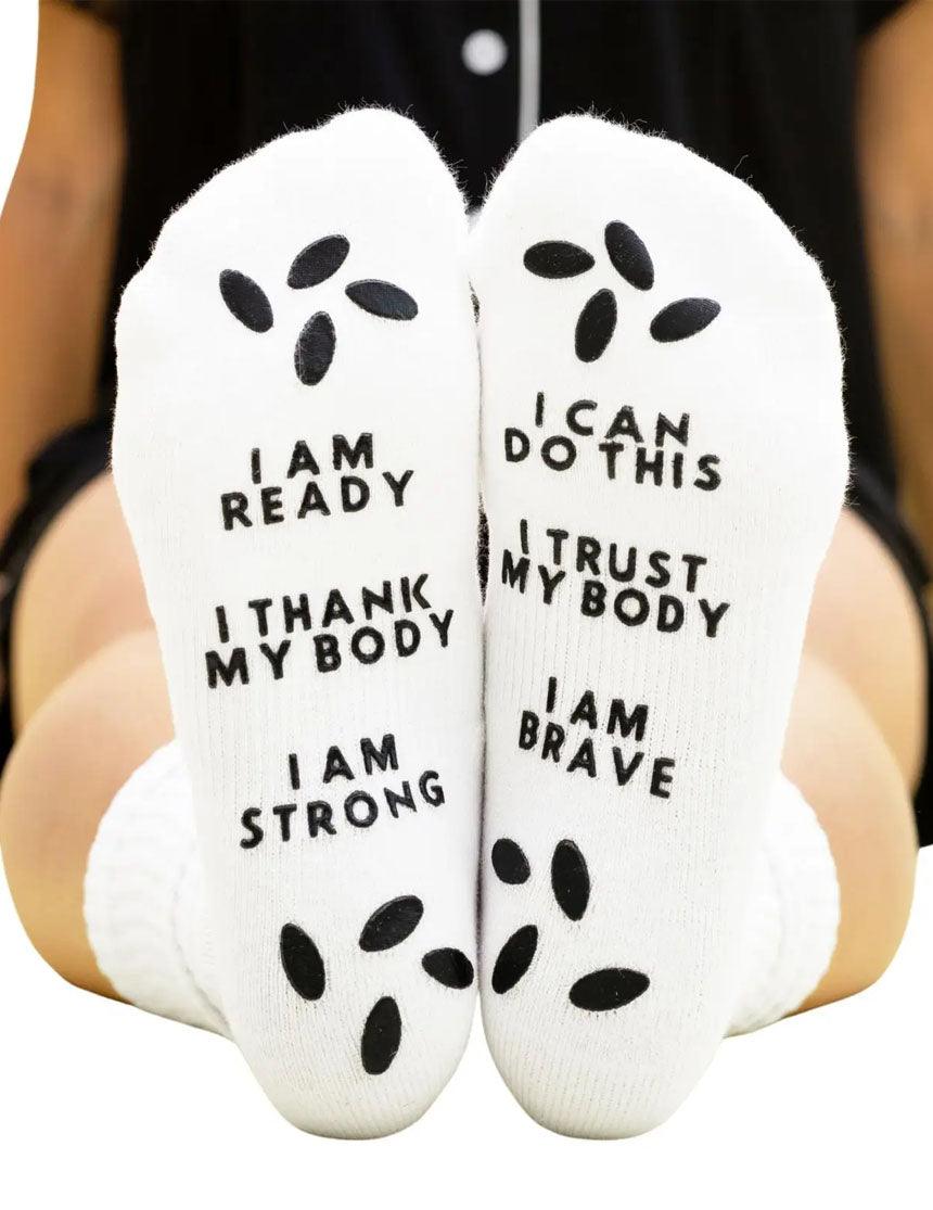 Birthing Affirmation Hospital Socks - Milk & Baby 