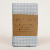 Blue Gingham swaddle with more space and a subtle background