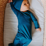 Blue Knotted Newborn Gown Set - Milk & Baby 