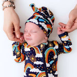 The SoftKnot Cap | Here Comes the Sunshine (Blue) | Milk & Baby