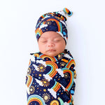 The SoftKnot Cap | Here Comes the Sunshine (Blue) | Milk & Baby