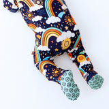 Here Comes the Sunshine (Blue) | Bamboo Footie Onesie Sleeper