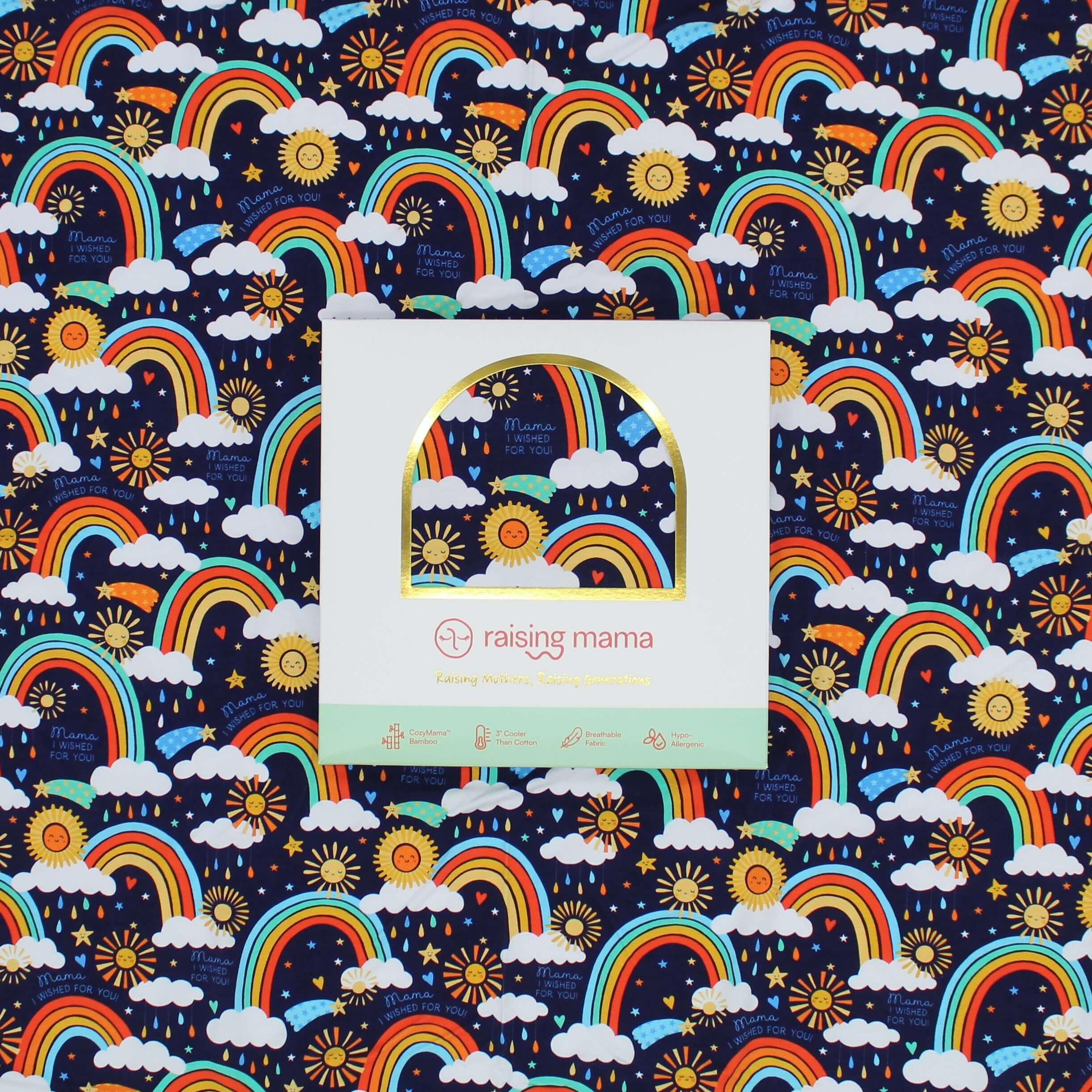 The Forever Swaddle Blanket | Here Comes the Sunshine (Blue) | Milk & Baby