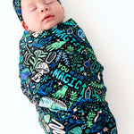 The Forever Swaddle Blanket | Mystic Mama (Blue) | Milk & Baby