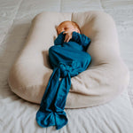 Blue Knotted Newborn Baby Gown | Milk & Baby