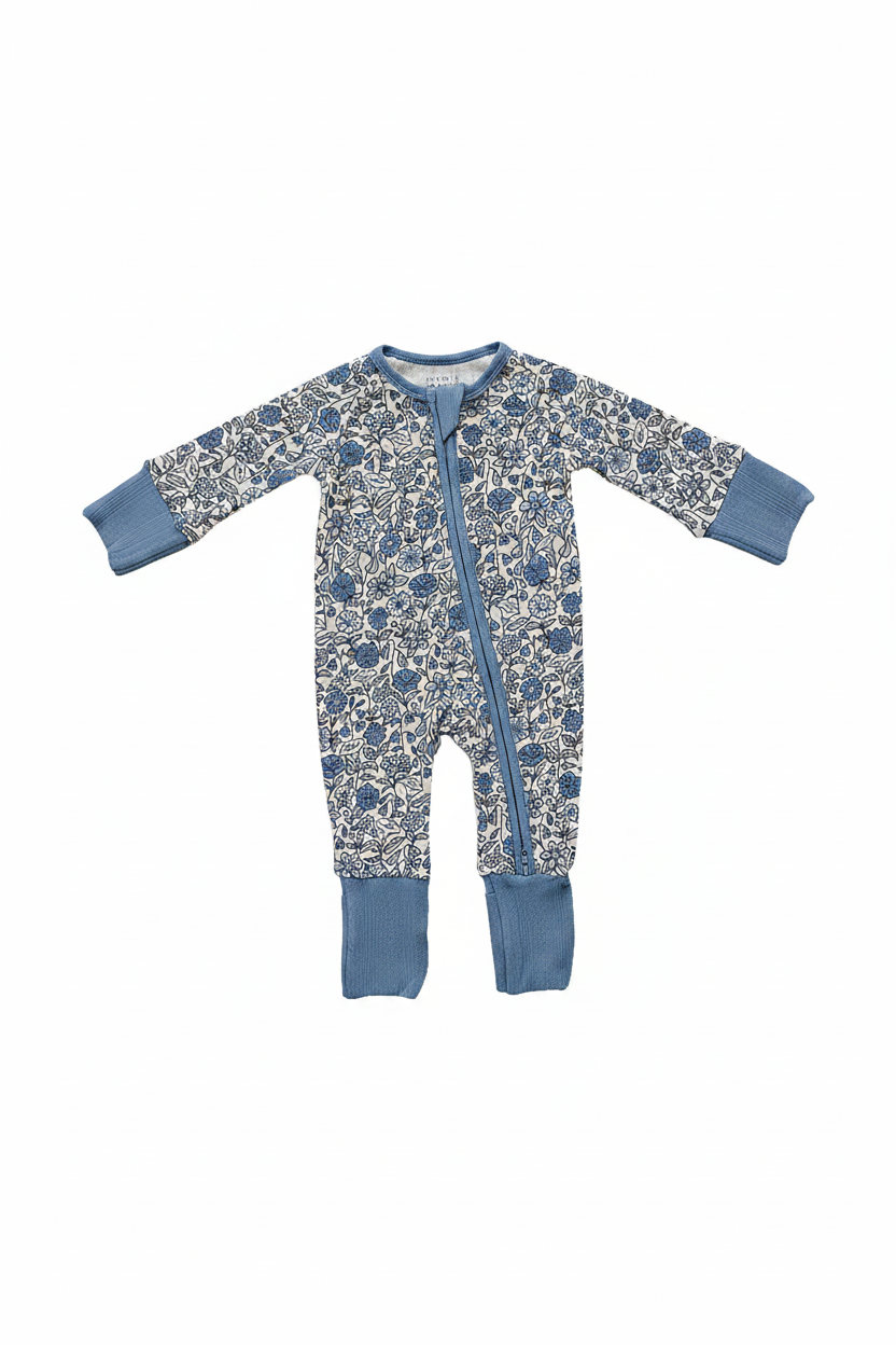 Bluebell Pointelle Bamboo Zipper - Portrait