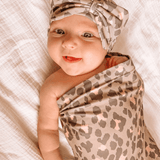 Blush Leopard Cutie Cocoon™ + Hat Set - Milk & Baby 