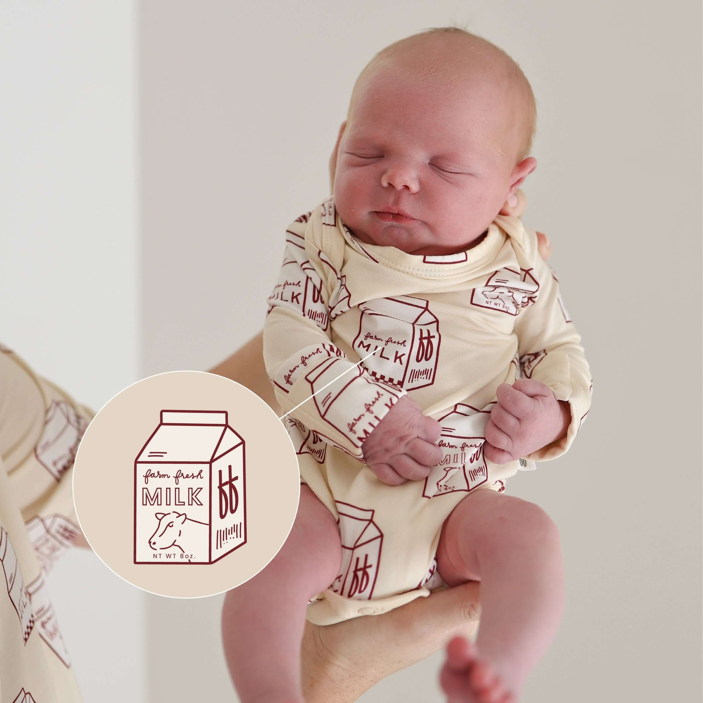 Milk | Long Sleeve Bamboo Snapsuit | Milk & Baby
