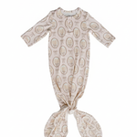 Bow & Frame Print Knot Gown - Portrait
