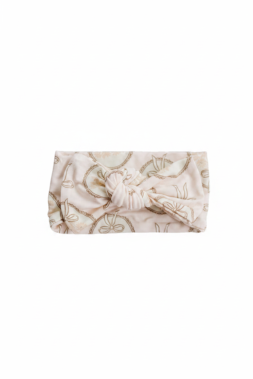 Bow Print Baby Headband - Portrait