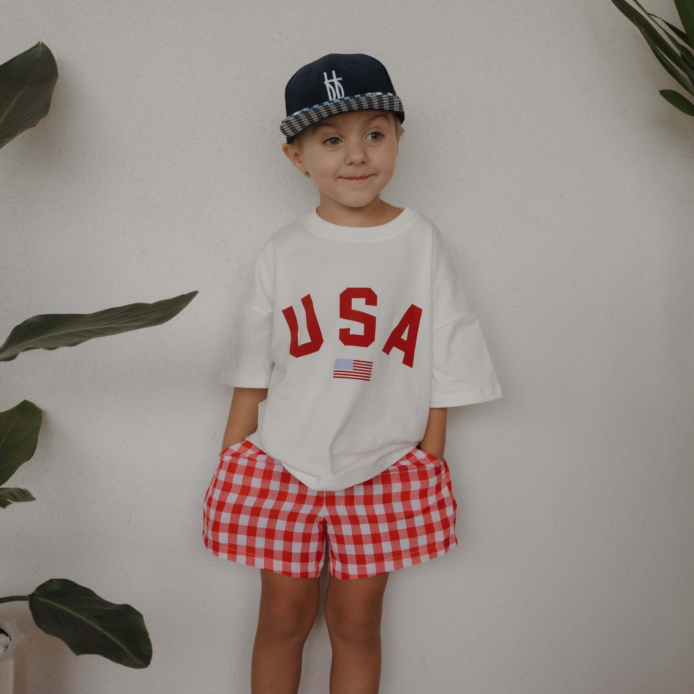 Scarlet Gingham | Child Boxer Shorts | Milk & Baby