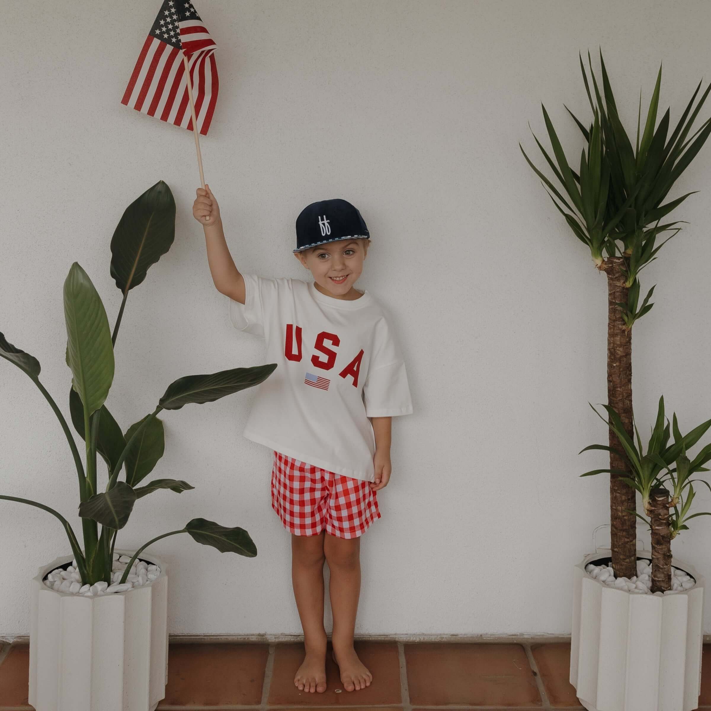 Scarlet Gingham | Child Boxer Shorts | Milk & Baby