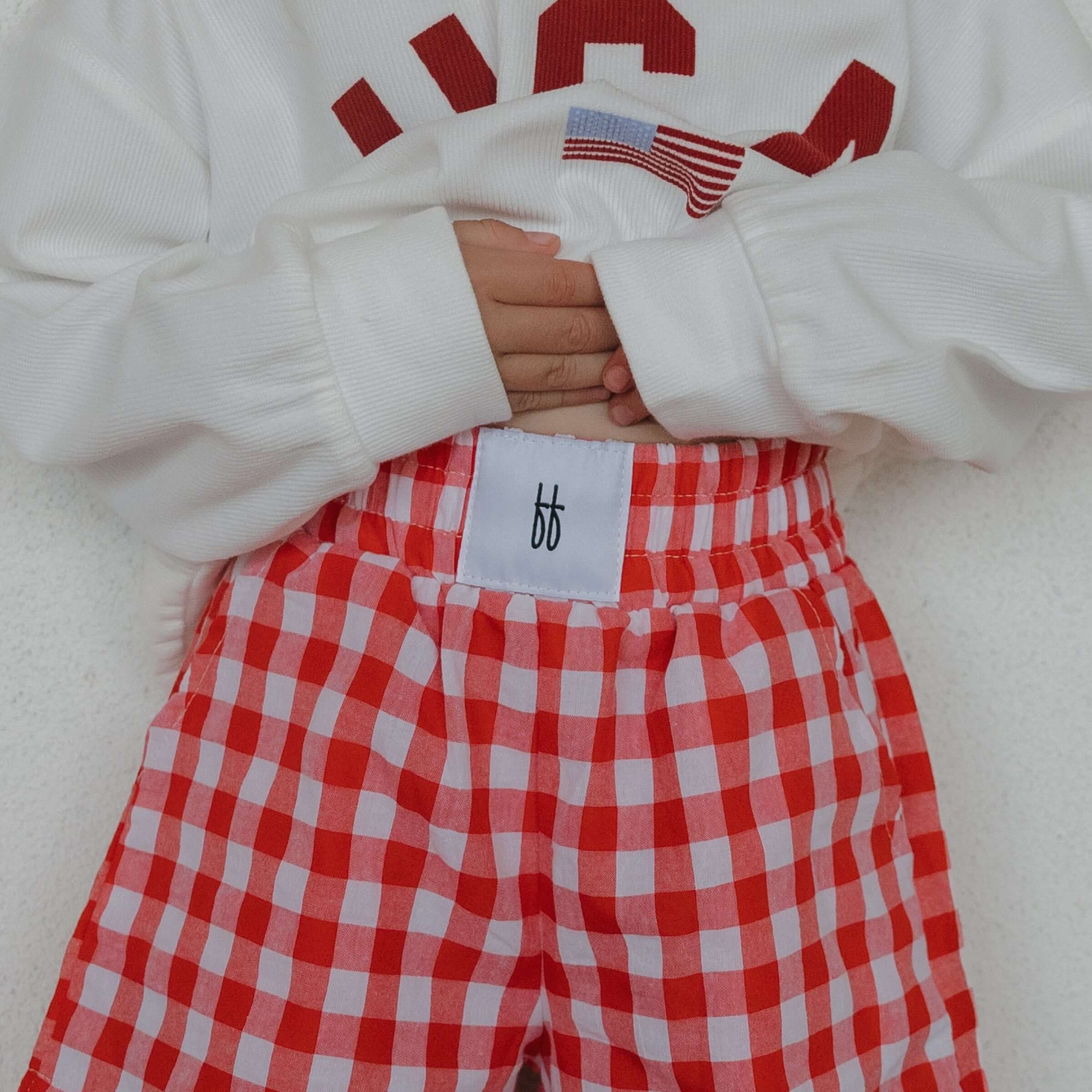 Scarlet Gingham | Child Boxer Shorts | Milk & Baby