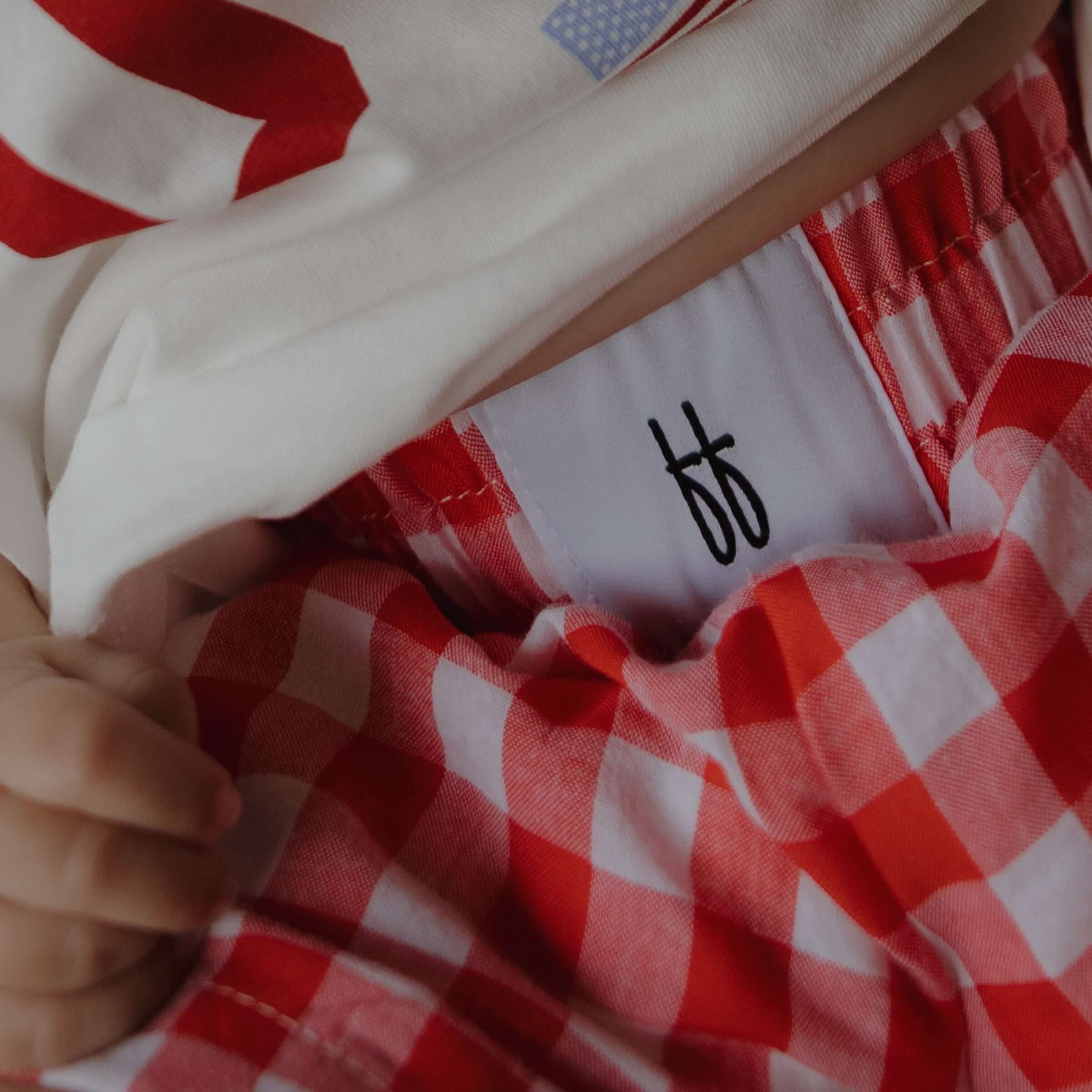 Scarlet Gingham | Child Boxer Shorts | Milk & Baby