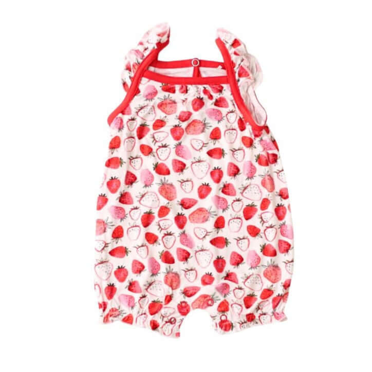 Strawberry Fields Bubble Romper | Milk & Baby