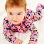 Soft & Stretchy Zipper Footie | Butterflies | Milk & Baby