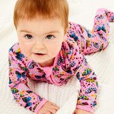 Soft & Stretchy Zipper Footie | Butterflies | Milk & Baby