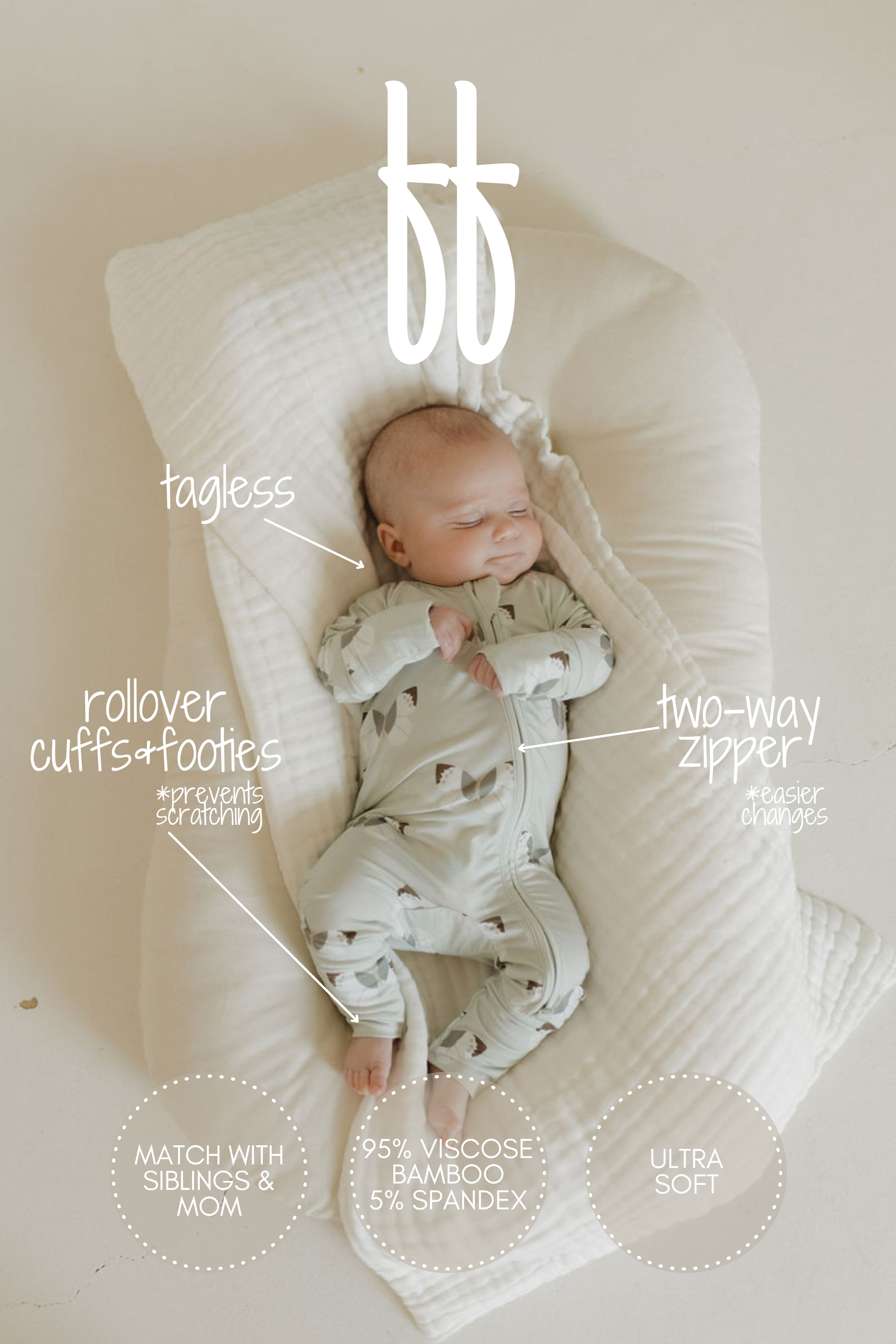 Butterflies | Bamboo Zip Pajamas | Milk & Baby