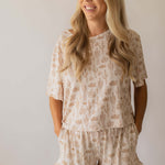 Cream Cactus 2 | Adult Women's Bamboo Short Set | Milk & Baby
