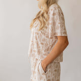 Cream Cactus 2 | Adult Women's Bamboo Short Set | Milk & Baby