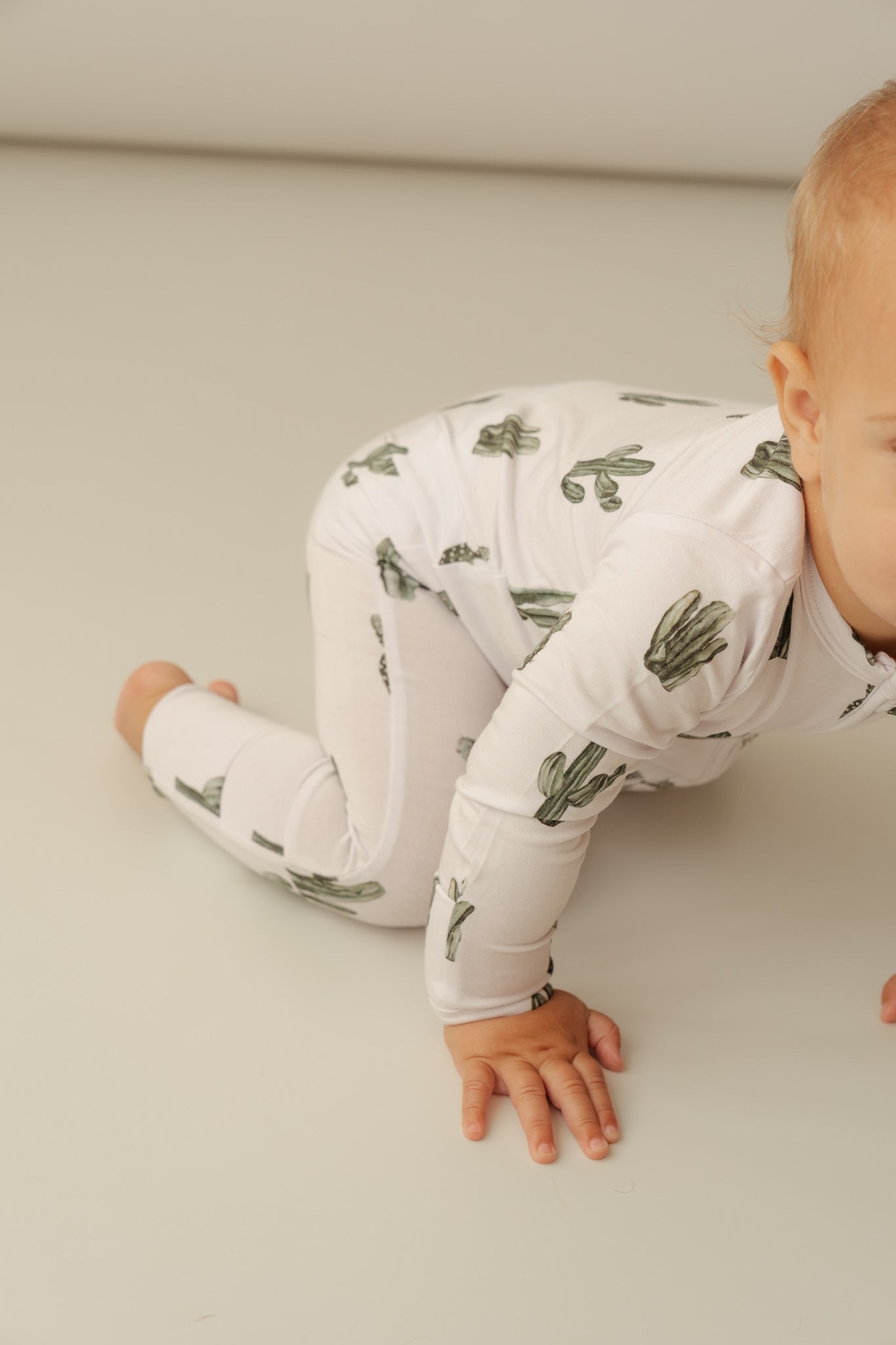 Cactus | Bamboo Zip Romper | Discover the ultimate Bamboo Zip Romper, designed for comfort and easy diaper changes. Perfect for sensitive skin and made from buttery-soft fabric. | Milk & Baby