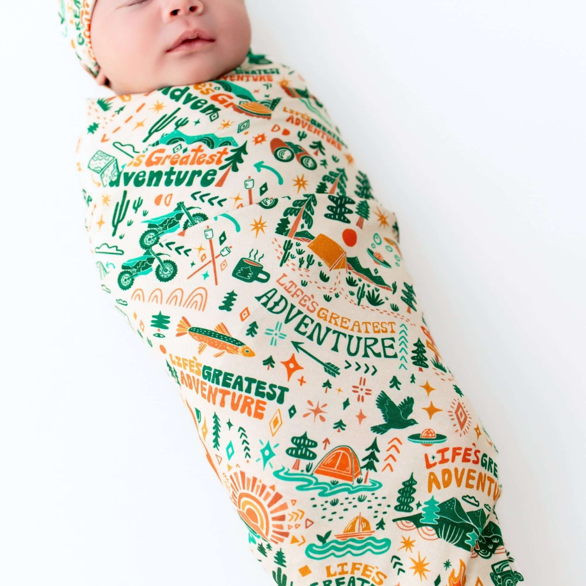 The Forever Swaddle Blanket | Wanderlust | Milk & Baby