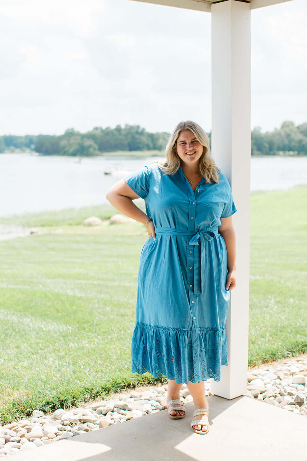 The Natalie Shirt Dress in Blueberry Smoothie