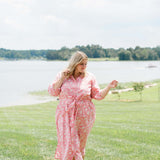 The Christine Shirt Dress in Watermelon Sorbet