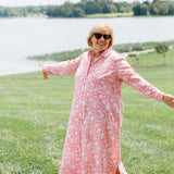 The Christine Shirt Dress in Watermelon Sorbet