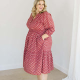 The Francesca Midi Dress in Spiced Merlot