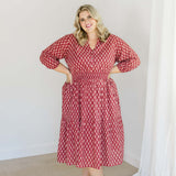 The Francesca Midi Dress in Spiced Merlot