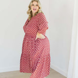 The Francesca Midi Dress in Spiced Merlot