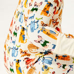 Soft & Stretchy Zipper Footie - Cats + Dogs | Milk & Baby
