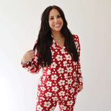Cherry Blossoms | Women's Bamboo Button Up Lounge Set | Milk & Baby