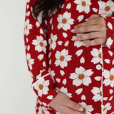 Cherry Blossoms | Women's Bamboo Button Up Lounge Set | Milk & Baby