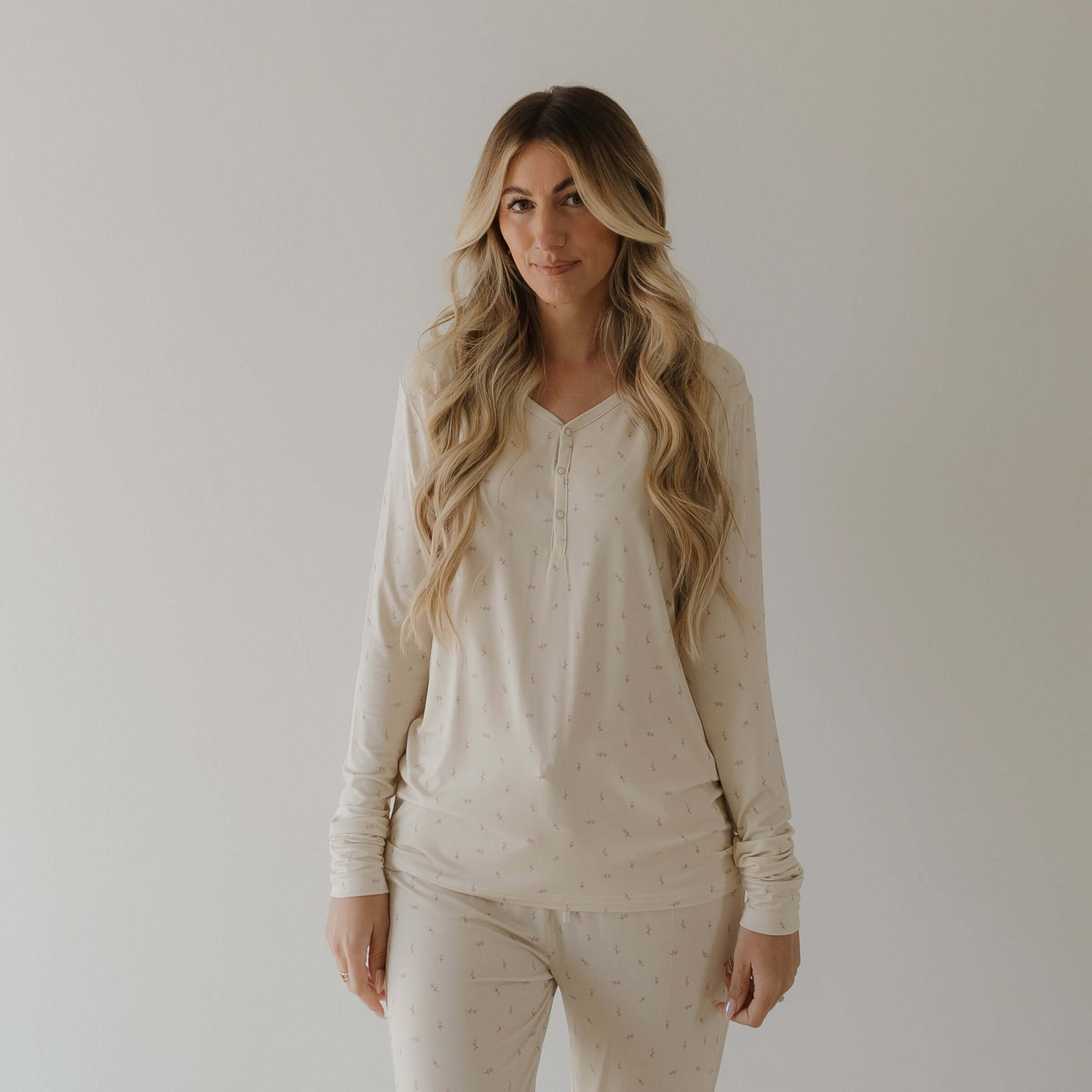 Lucy | Women's Long Sleeve Bamboo Pajama | Milk & Baby