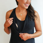 One Piece Zip Up Breastfeeding Swimsuit | Milk & Baby