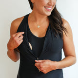 One Piece Zip Up Breastfeeding Swimsuit | Milk & Baby