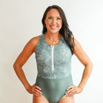 One Piece Zip Up Breastfeeding Swimsuit | Milk & Baby